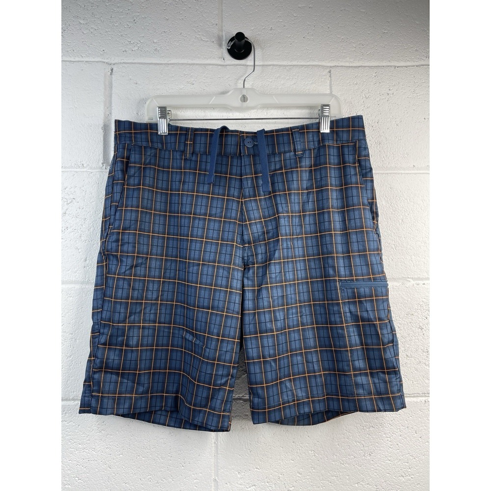 The North Face Men's  Pura Vida 2.0 Shorts Boardshort  Shady Blue Plaid Size 34